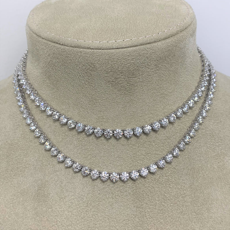 Tennis Opera Convertible Necklace (55.94 ct Diamonds) in Platinum