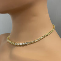 Beauvince Madeline Diamond Necklace (4.30 ct Diamonds) in Yellow Gold