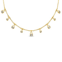 Drops of Jupiter Necklace (0.61 ct Diamonds) in Yellow Gold