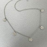Beauvince Flower Diamond Pendant Necklace (2.00 ct Diamonds) in White Gold
