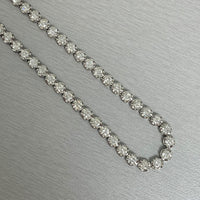 Beauvince Adjustable Length Cupcake Tennis Necklace (7.18 ct Diamonds) in White Gold