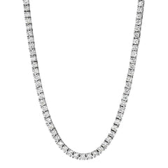 Tennis Necklace (13.01 ct GH VVS-VS Diamonds) in 18K White Gold – Beauvince