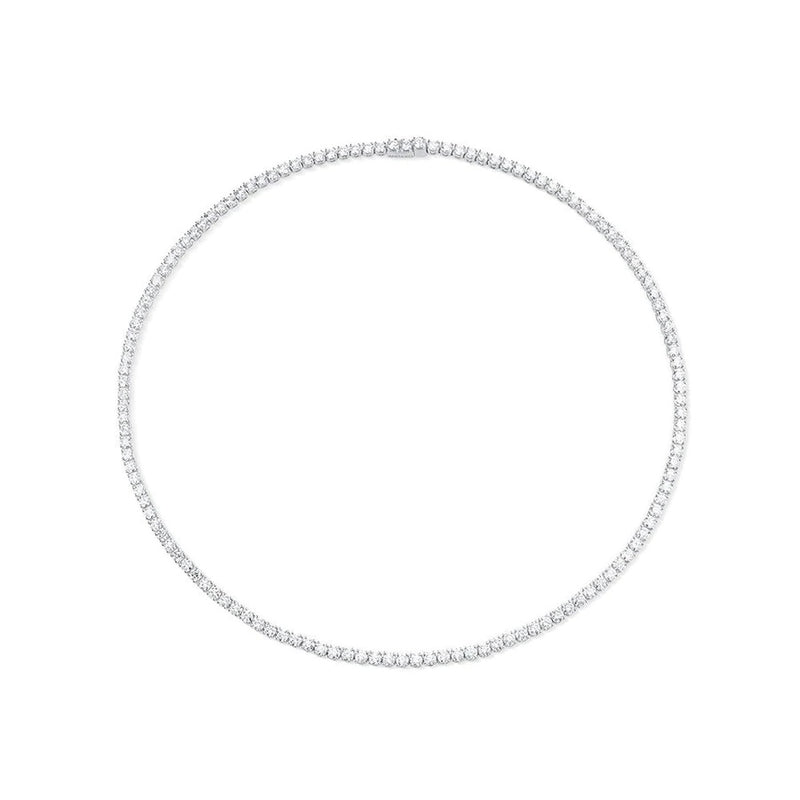 Tennis Opera Convertible Necklace (21.40 ct GH VVS-VS Diamonds) in 18K White Gold