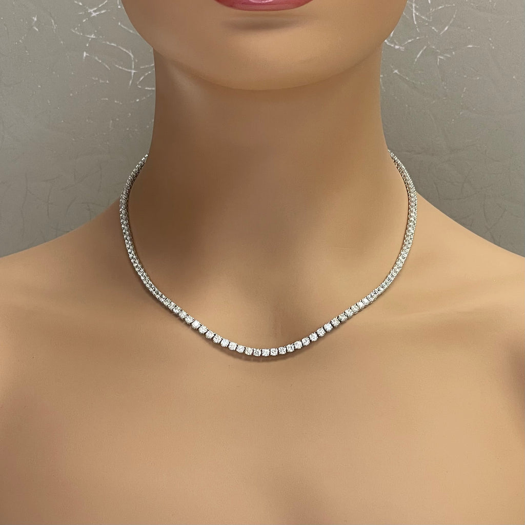 Womens diamond tennis necklace Clearance