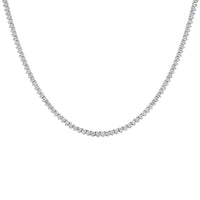Tennis Necklace (13.01 ct GH VVS-VS Diamonds) in 18K White Gold