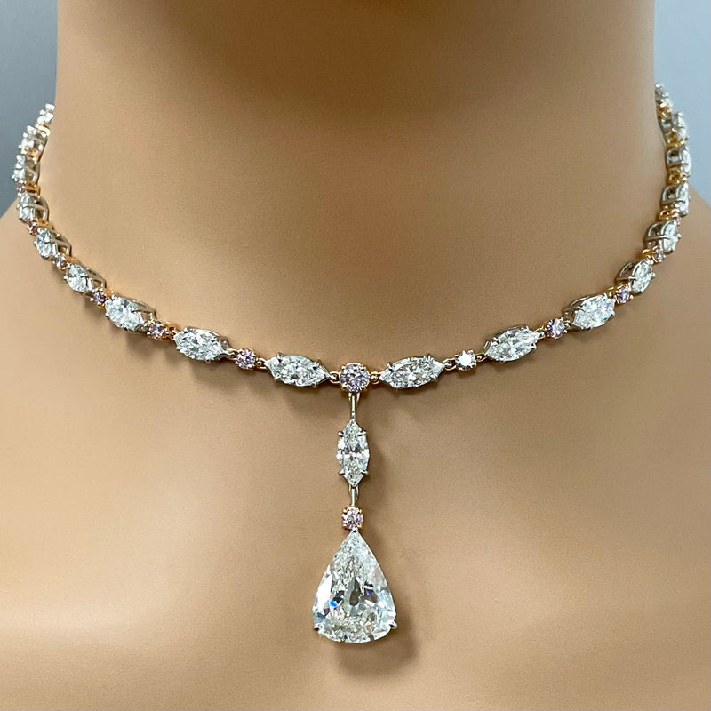 Beauvince Ariana Diamond Necklace (17.76 ct Diamonds) in Gold