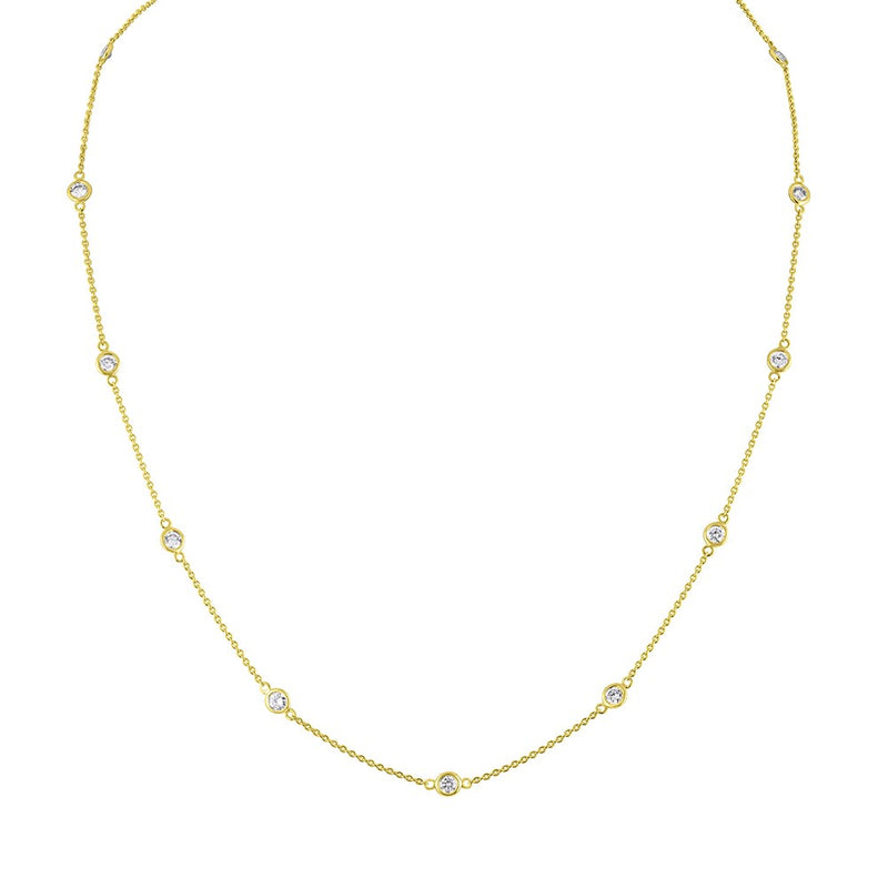 Diamonds by the Yard Station Necklace (1.30 ct Diamonds) in Yellow Gold