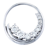 Whirls Diamond Pendant (0.50 ct Diamonds) in White Gold