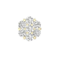 Flower Cluster Diamond Pendant (0.71 ct Diamonds) in Yellow Gold