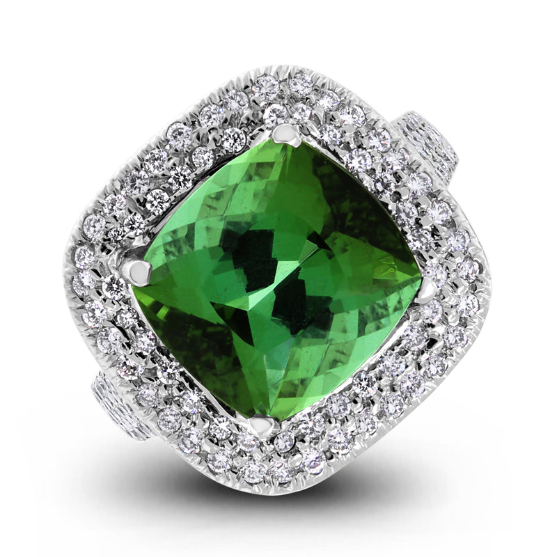 Le Vian Natural Green Tourmaline Ring 3/4 ct tw Diamonds 18K Strawberry  Gold | Jared