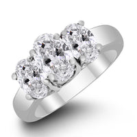Past Present & Future Engagement Ring (1.10 ct Oval FI1 EGLUSA Diamond) in Platinum