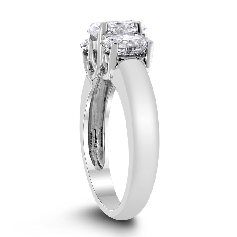 Past Present & Future Engagement Ring (1.10 ct Oval FI1 EGLUSA Diamond) in Platinum