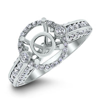 Silvana Engagement Setting for a 2 ct Round (0.94 ct Diamonds) in White Gold