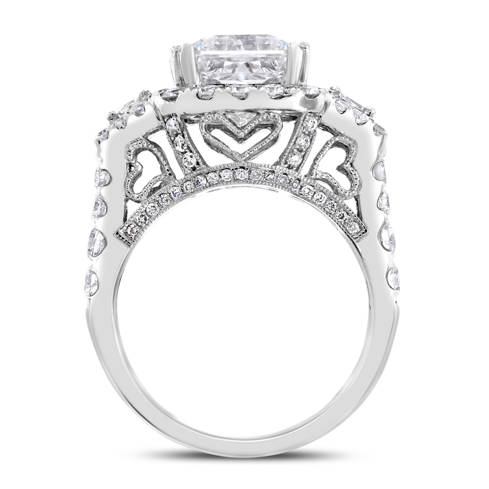 Gladys Engagement Ring (3.02 ct Princess Cut HI2 EGLUSA Gladys Engagement Ring (3.02 ct Princess Cut HI2 EGLUSA