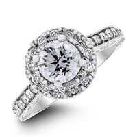 Rita Engagement Ring Bridal Set (1.06 ct Round GVS2 EGLUSA Diamond) in White Gold