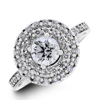 Cosmos Diamond Engagement Ring (0.80 ct Round GVS2 EGLUSA Diamond) in White Gold