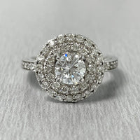 Cosmos Diamond Engagement Ring (0.80 ct Round GVS2 EGLUSA Diamond) in White Gold