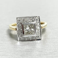 Gatsby Engagement Ring (0.95 ct Diamonds) in Gold