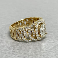 Ripples Engagement Ring (1.05 ct Oval KSI2 EGLUSA Diamond) in Yellow Gold