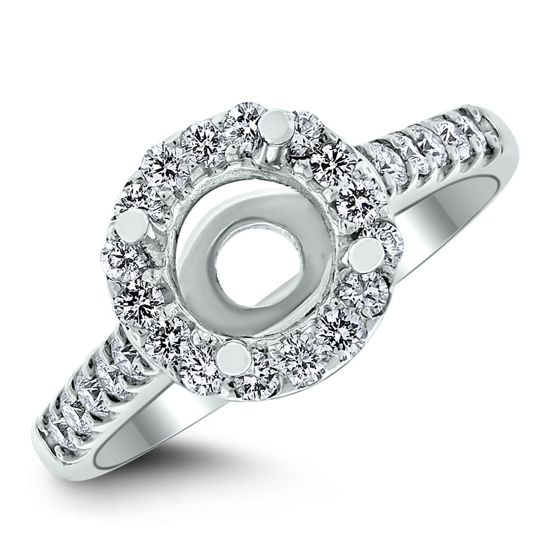 Liva Engagement Setting for a 1 ct Round (0.60 ct Diamonds) in White Gold