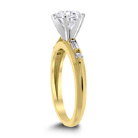 Serena Engagement Ring Bridal Set (1.50 ct Round HSI3 EGLUSA Diamond) in Yellow Gold