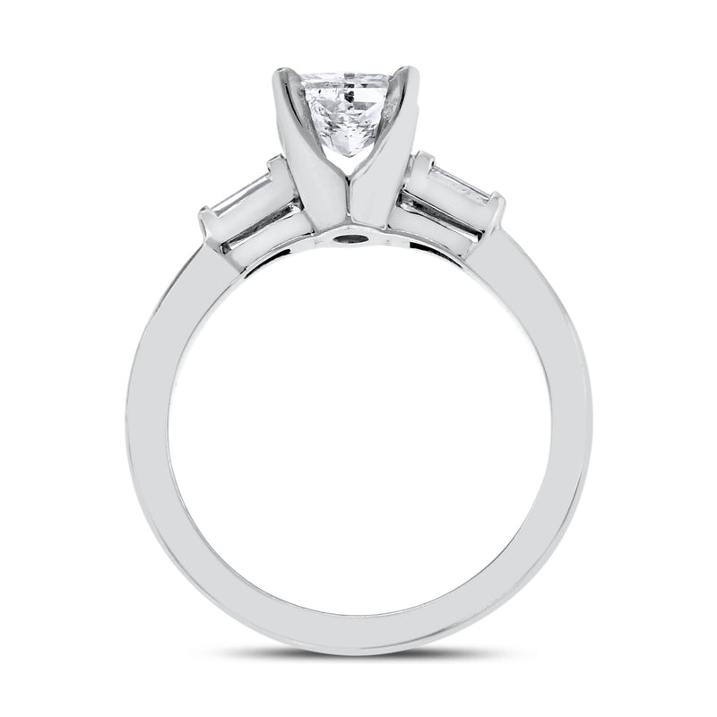 Reena Engagement Ring (0.90 ct Princess FSI3 EGLUSA Diamond) in White Gold