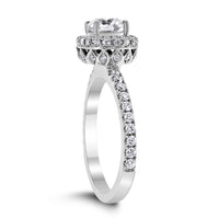 Promises Engagement Ring Bridal Set (1.01 ct Round KSI3 EGLUSA Diamond) in White Gold