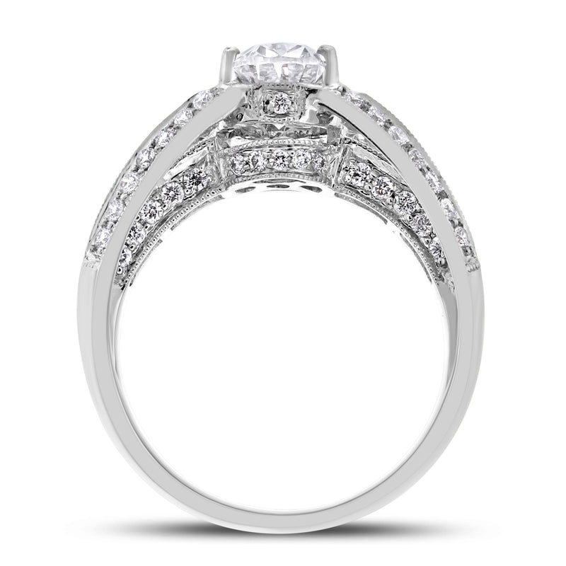 Bridget Engagement Ring (1.56 ct Oval ESI2 EGLUSA Diamond) in White Gold