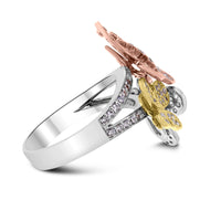 Butterflies Diamond Ring (1.75 ct Diamonds) in Gold