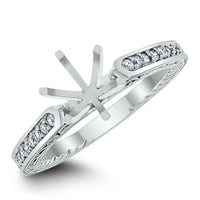 Brittany Engagement Setting for a 1.25 ct Round (0.15 ct Diamonds) in White Gold