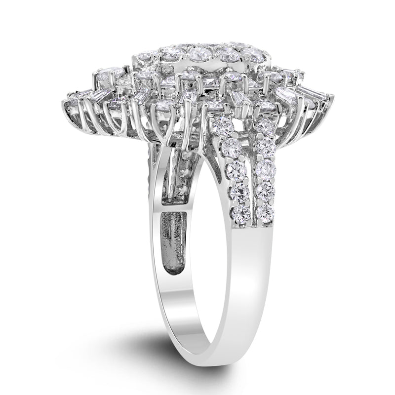 Olivia Diamond Ring (2.57 ct Diamonds) in White Gold
