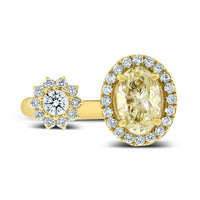 Beauvince Peek a Boo Diamond Ring (1.63 ct Diamonds) in Yellow Gold