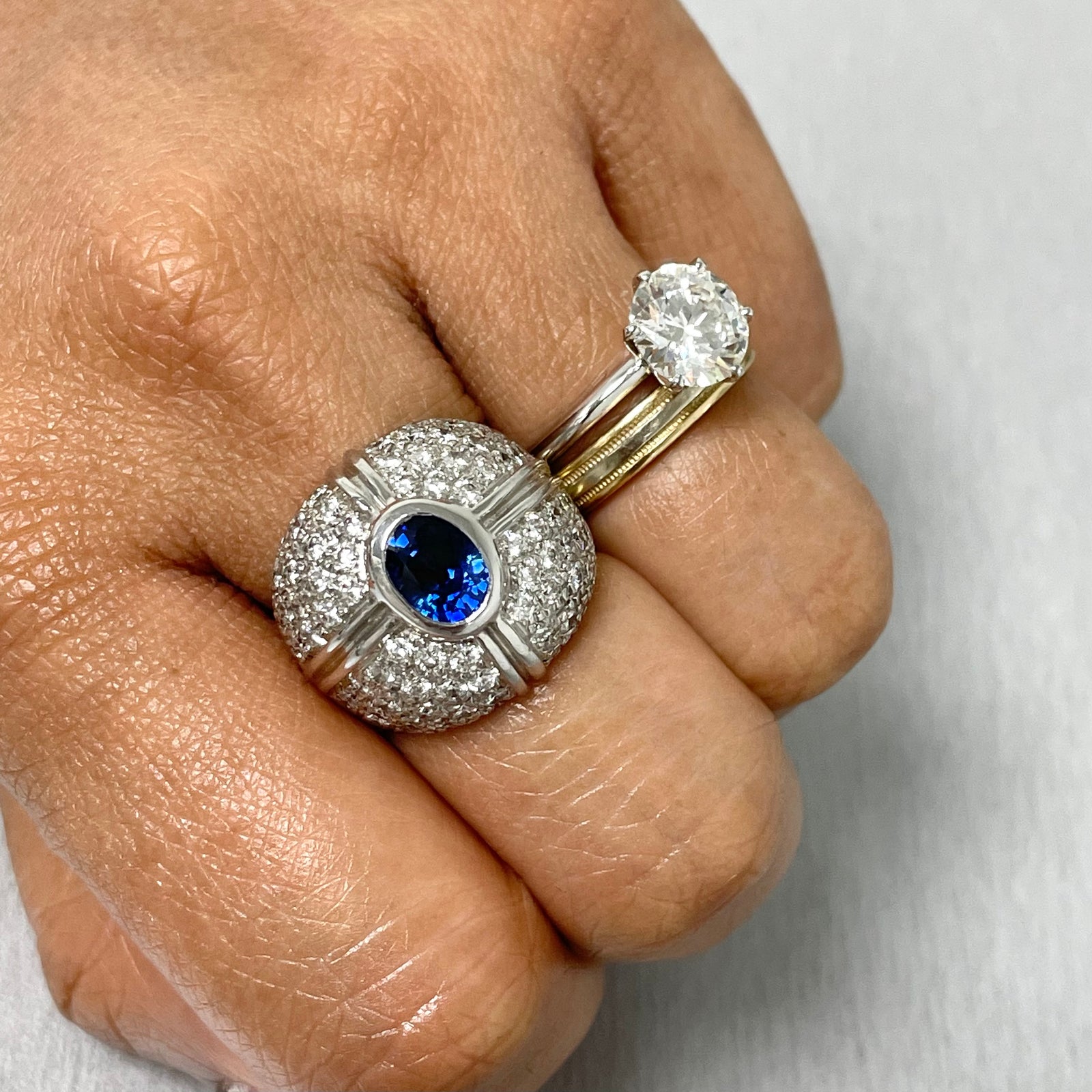 CLASSICAL Diamonds 20〜23 C. 1980 Vintage 1.28 ct. t.w. Diamond Eastern Star Ring in