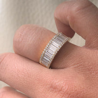 Baguettes & Rounds Diamond Band (1.75 ct Diamonds) in Yellow Gold