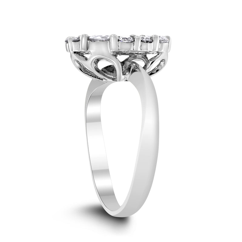 Signet Diamond Ring (1.95 ct Diamonds) in White Gold