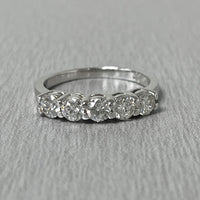 5 Stone Diamond Ring (0.85 ct Diamonds) in White Gold