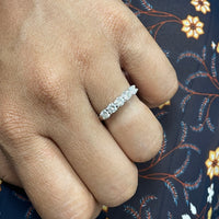 5 Stone Diamond Ring (0.85 ct Diamonds) in White Gold