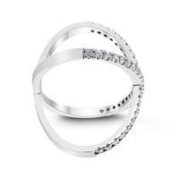 Xena Diamond Cross Ring (0.57 ct Diamonds) in White Gold