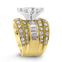 Illusion Engagement Ring (2.00 ct Marquise JSI1 EGLUSA Diamond) in Yellow Gold