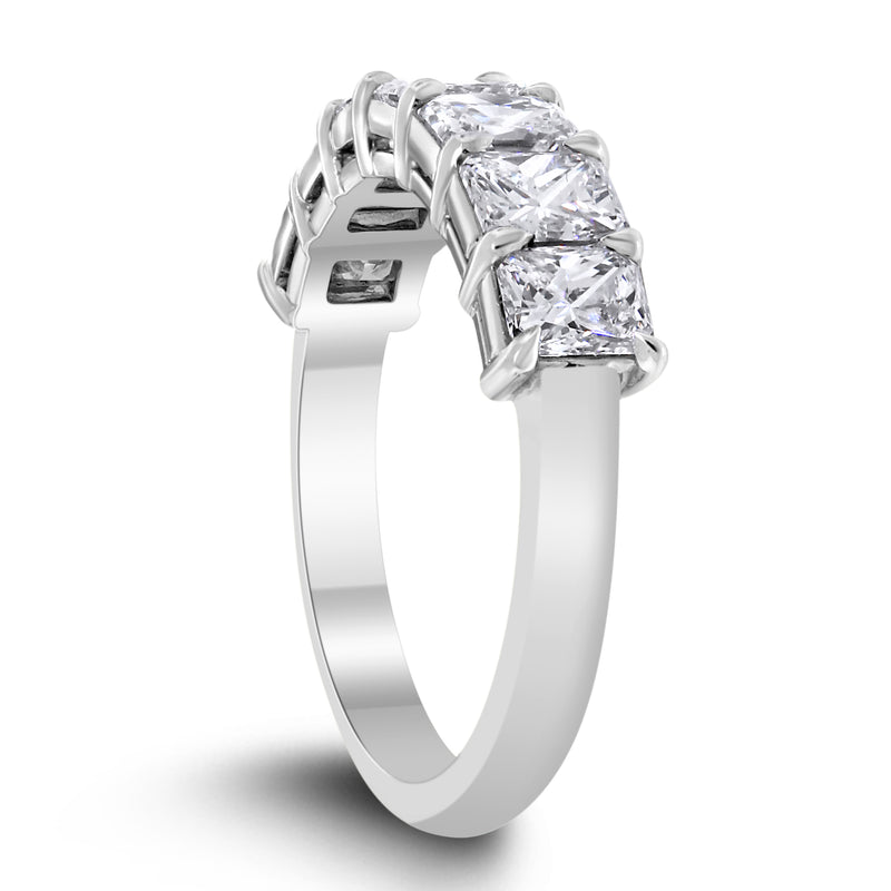 7 Stone Cushion Diamond Ring (2.26 ct Diamonds) in Platinum