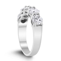 5 Stone Diamond Ring (2.20 ct Diamonds) in White Gold