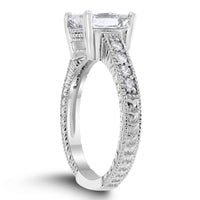 Rene Engagement Ring (2.29 ct Princess IVS1 EGLUSA Diamond) in Platinum