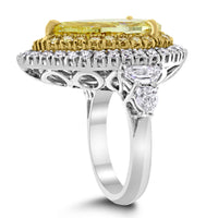 Illumina Ring (8.85 ct Pear Shape Fancy Yellow GIA Diamond) in Platinum