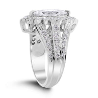 Cassandra Engagement Ring (1.25 ct Marquise HSI2 Diamond) in White Gold