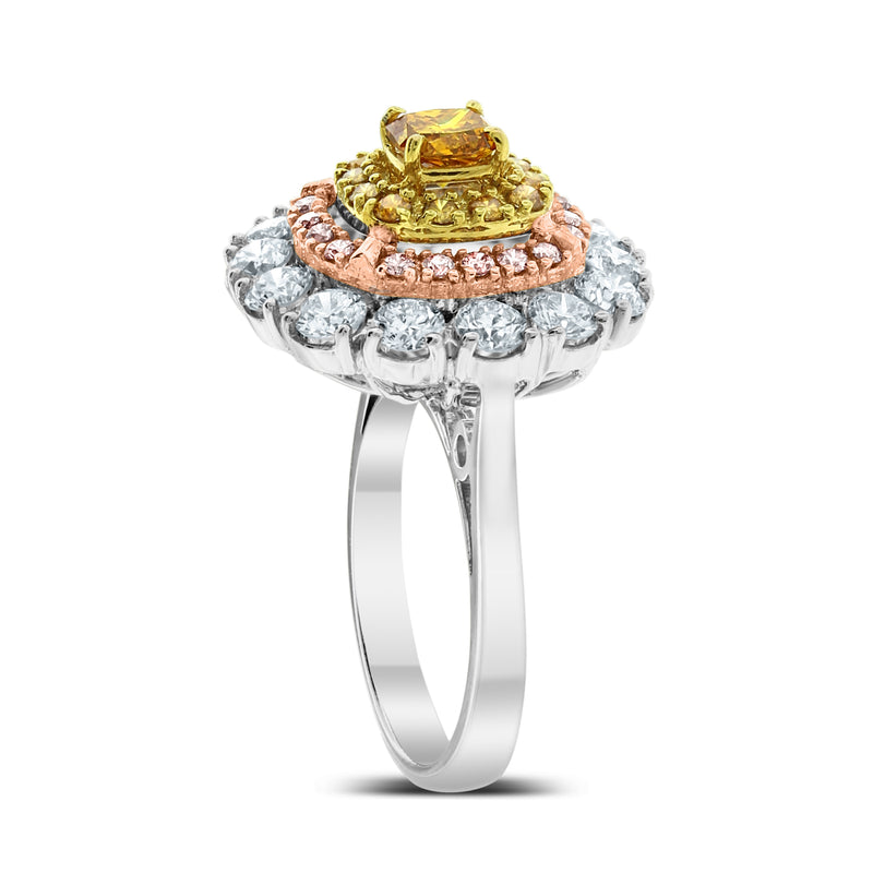 Sun Diamond Cocktail Ring (2.58 ct Diamonds) in Gold