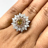 Blossoms Diamond Cocktail Ring (3.09 ct Diamonds) in Gold
