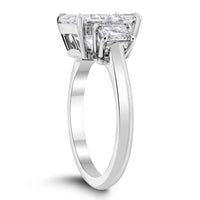Lumina Engagement Ring (5.82 Emerald Cut IVVS2 IGI Diamond) in Platinum