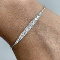 Bolo Diamond Bar Bracelet (0.96 ct Diamonds) in White Gold