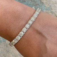Diamond Tennis Bracelet (15.36 ct Diamonds) in White Gold