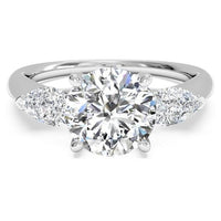 Brilliants Engagement Ring (2.61 Round JVS2 EGLUSA Diamond) in White Gold